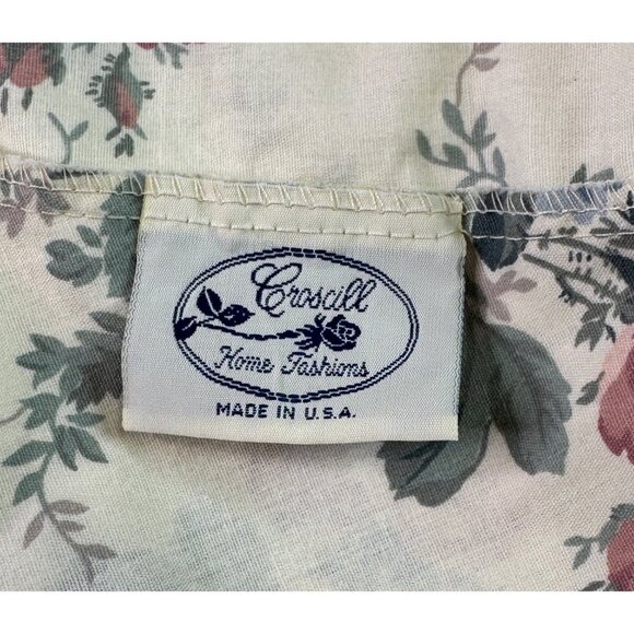 2 Croscill Elizabeth Gray Victoria Lace Scalloped Valances Floral Cottage Shabby - Picture 4 of 5